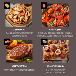 Мясо и курица приготовленные в аэрогриле RED ColorCook